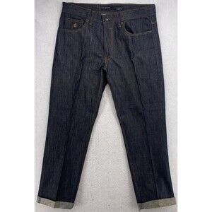 Rocawear Classic Fit Jeans W36 L34 Dark Wash Cuffed Straight Leg Denim